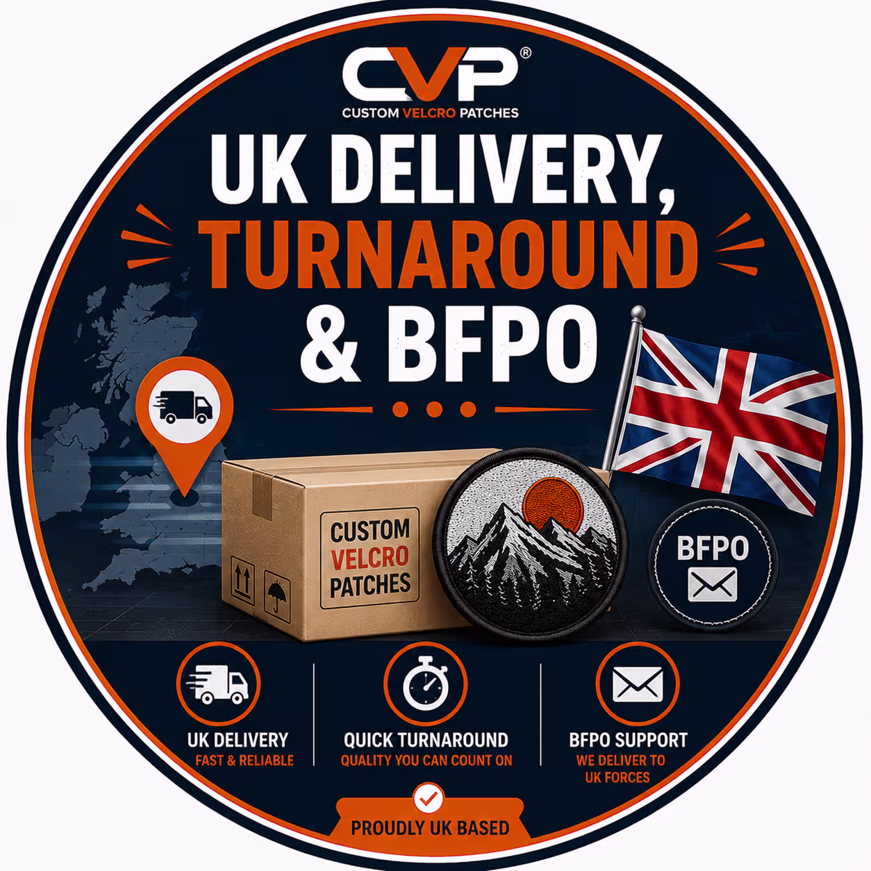 UK Delivery and BFPO Shipping for Patches