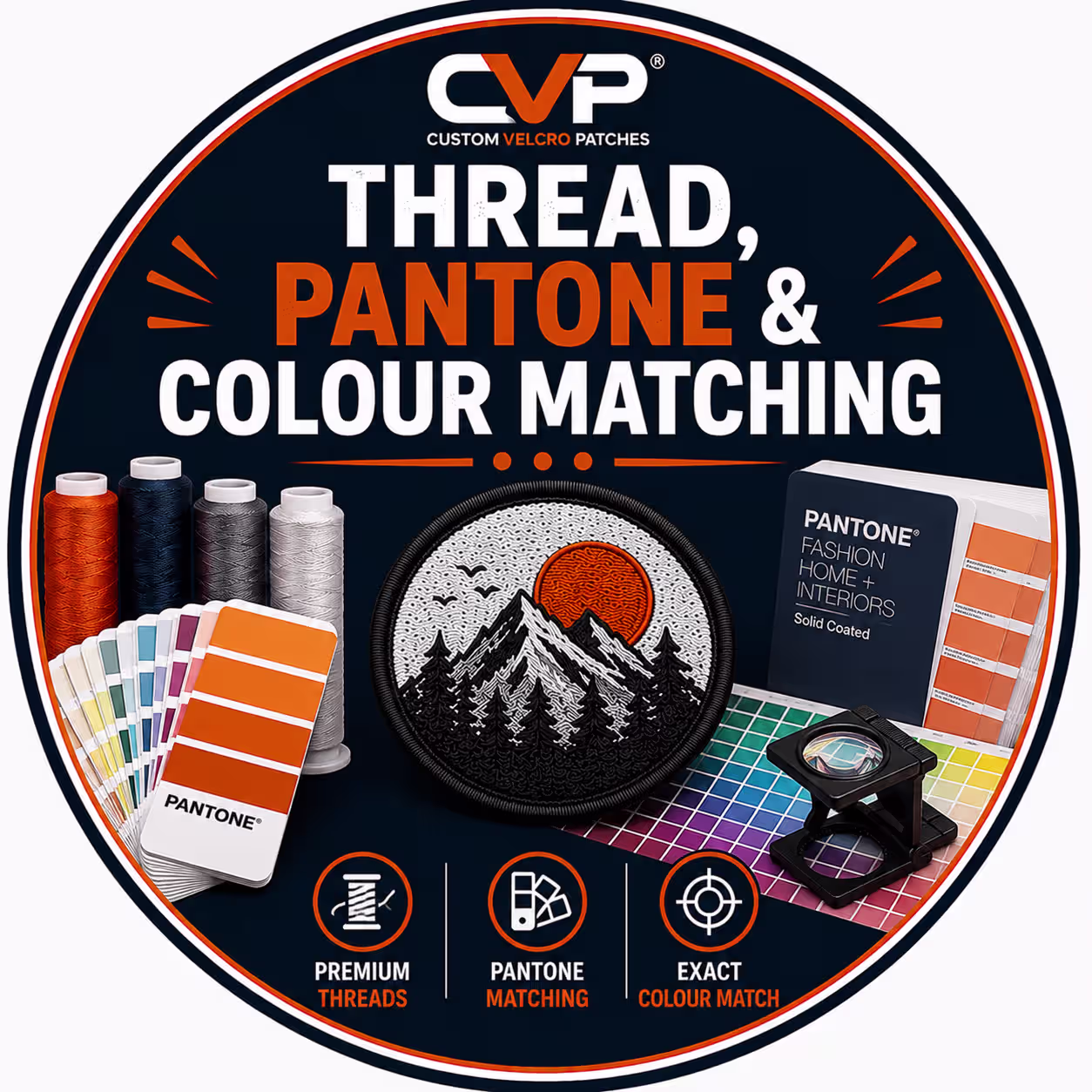 Thread, Pantone & Colour Matching for Custom Patches UK